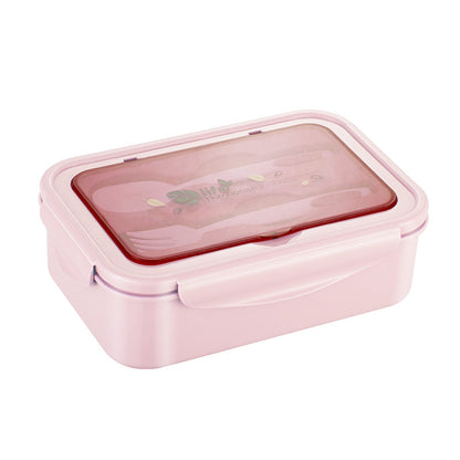 1400ML 3-Grid Durable Leak Proof Bento Box With Spoon & Fork  for On-the-Go Meals, BPA-Free, and Food-Safe Materials