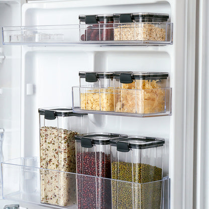 UMi Airtight Food Containers Set with Lids for Kitchen and Pantry Organization - BPA Free Clear Plastic Stackable Storage Jars for Cereal, Rice, Flour, Pasta & Oats