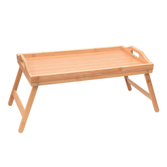 Bamboo Tray Table with Handles and Foldable Legs for Sofa, Bed & Computer Desk, Used As a TV Table, Laptop Computer Table, Snack Tray