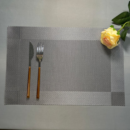 UMi PVC Heat-Resistant Table Mats, Washable Easy Clean Kitchen Placemats for Dining Table Set of 6, 11.8x17.7 inches (30x45cm)